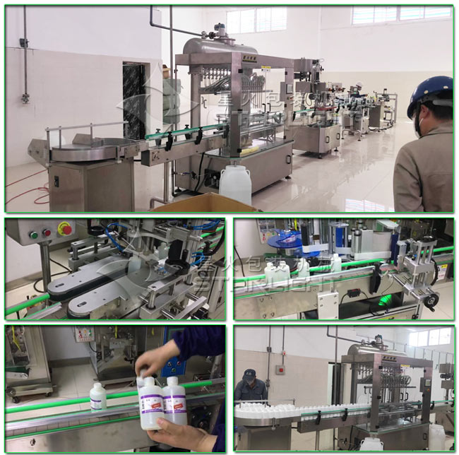 消毒液全自動灌裝線設(shè)備-消毒液灌裝機生產(chǎn)線